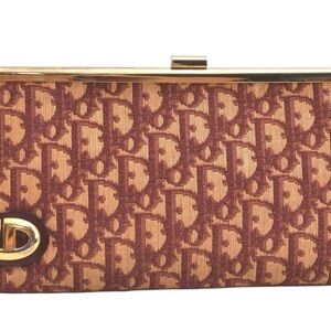 Dior Tan and Brown Monogram Clutch